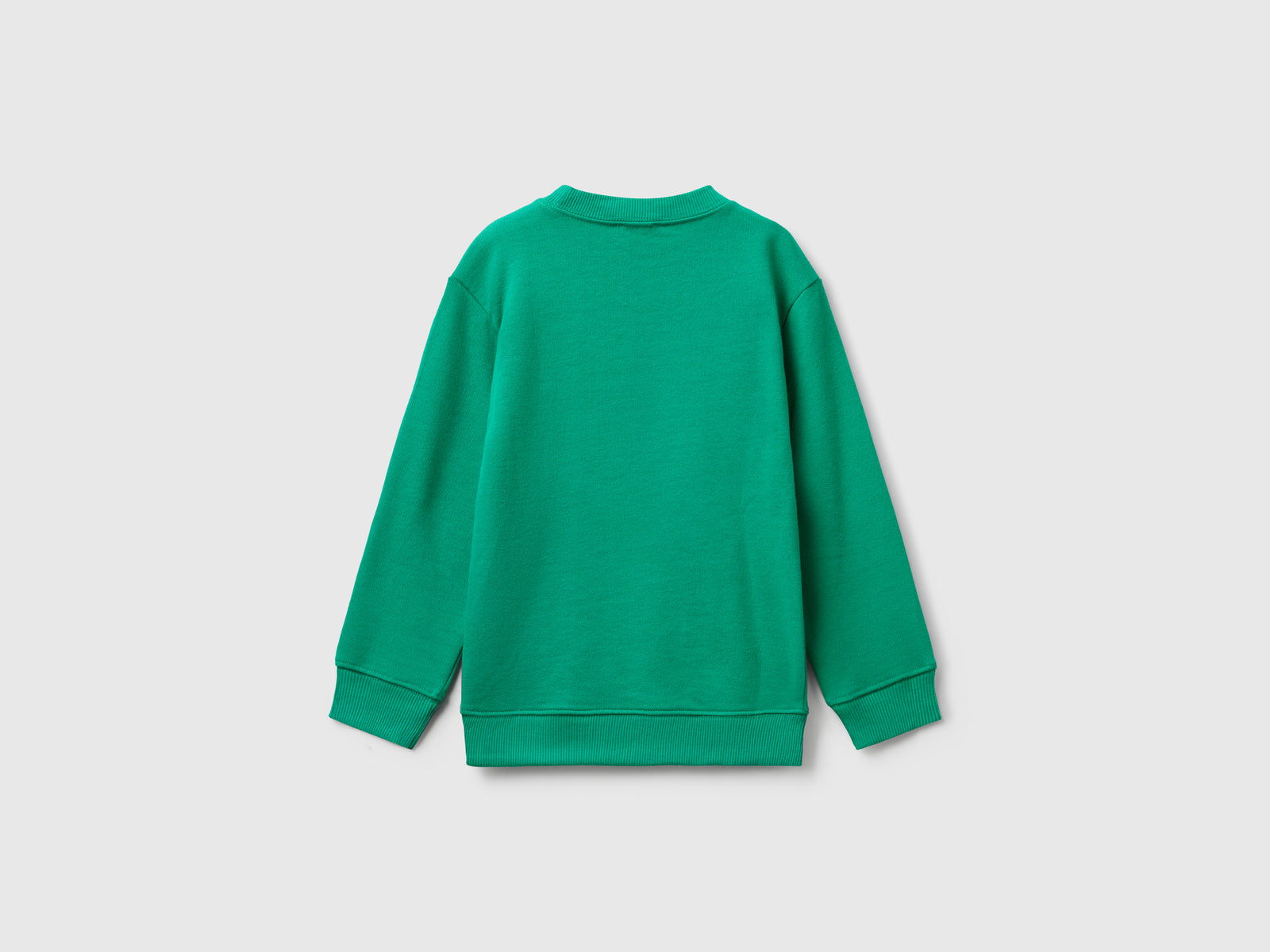 Felpa regular fit con stampa da bimbo verde 2 | Benetton Outlet