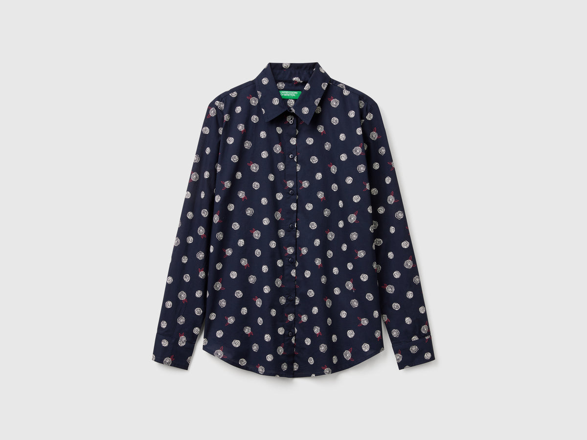 Camicia fantasia in cotone leggero