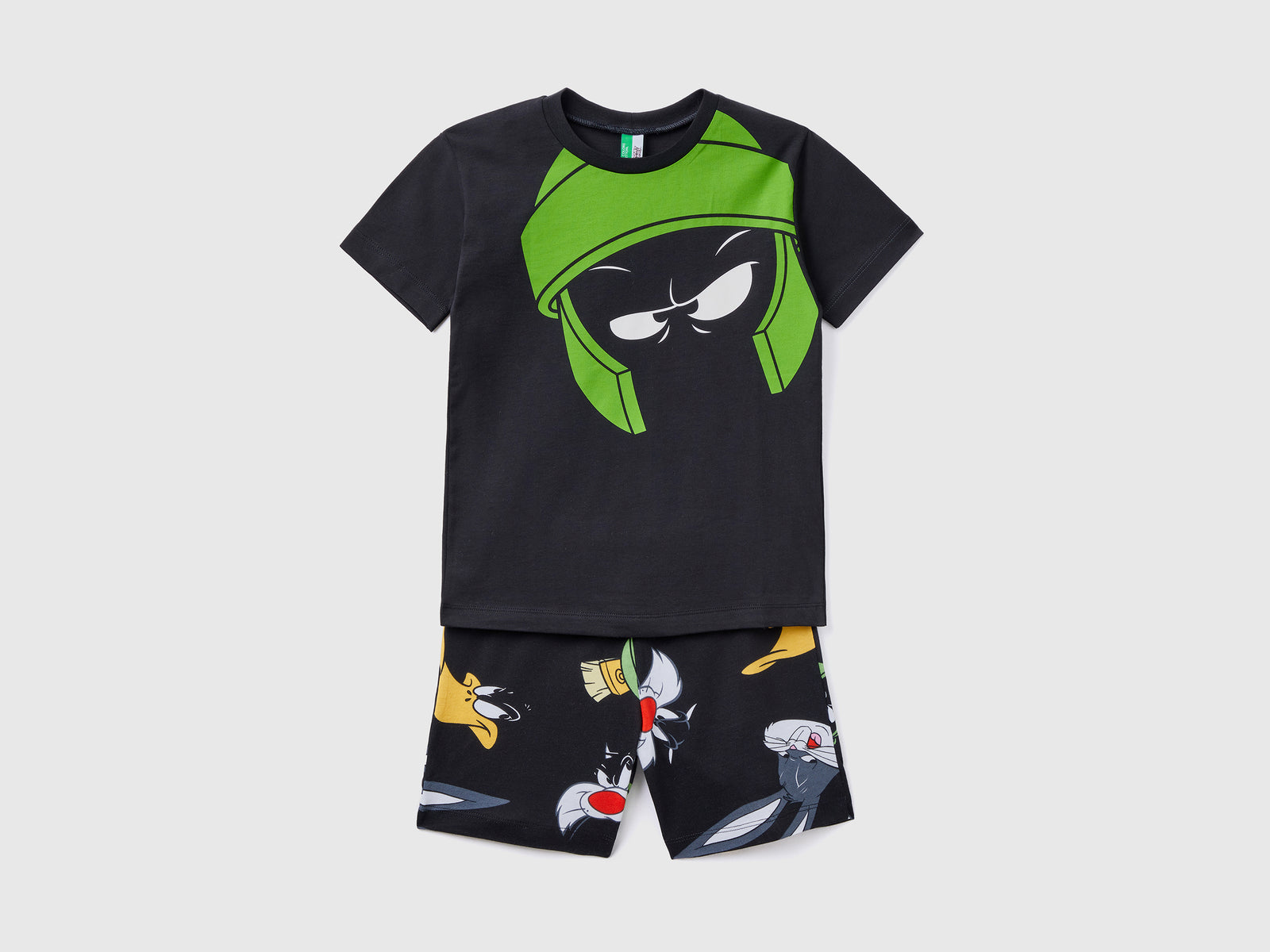 Pigiama in puro cotone leggero dedicato ai personaggi dei Looney Tunes da bambino nero | Benetton Outlet