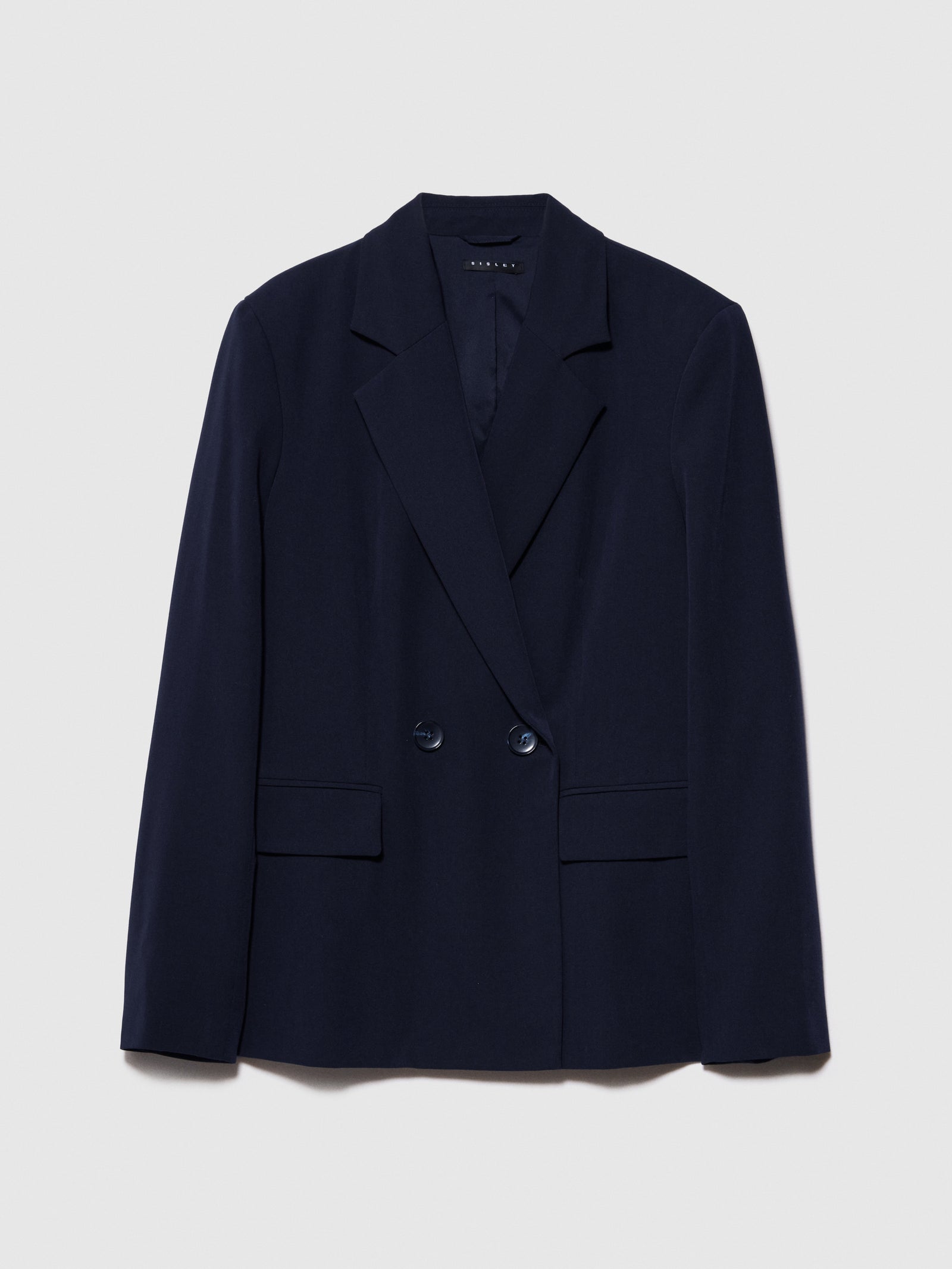 Blazer doppiopetto slim fit da donna blu scuro | Sisley Outlet