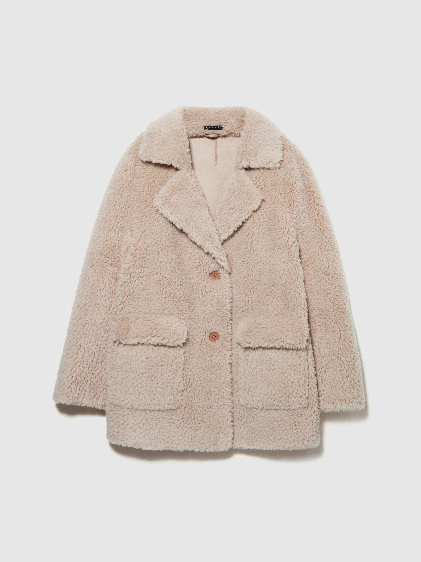 Teddy coat da donna beige | Sisley Outlet