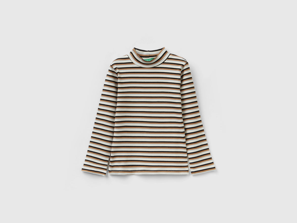 T-shirt lupetto a righe
