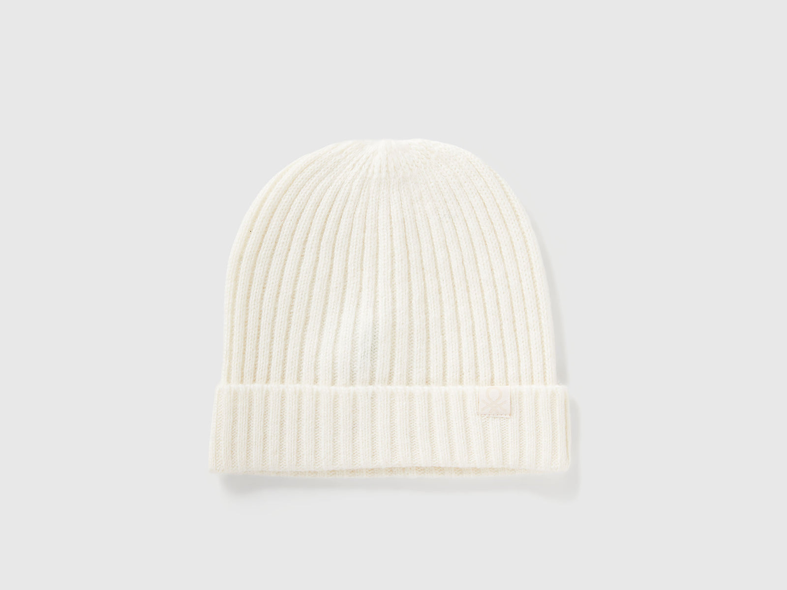 Cappellino in misto lana da bimbo bianco panna | Benetton Outlet