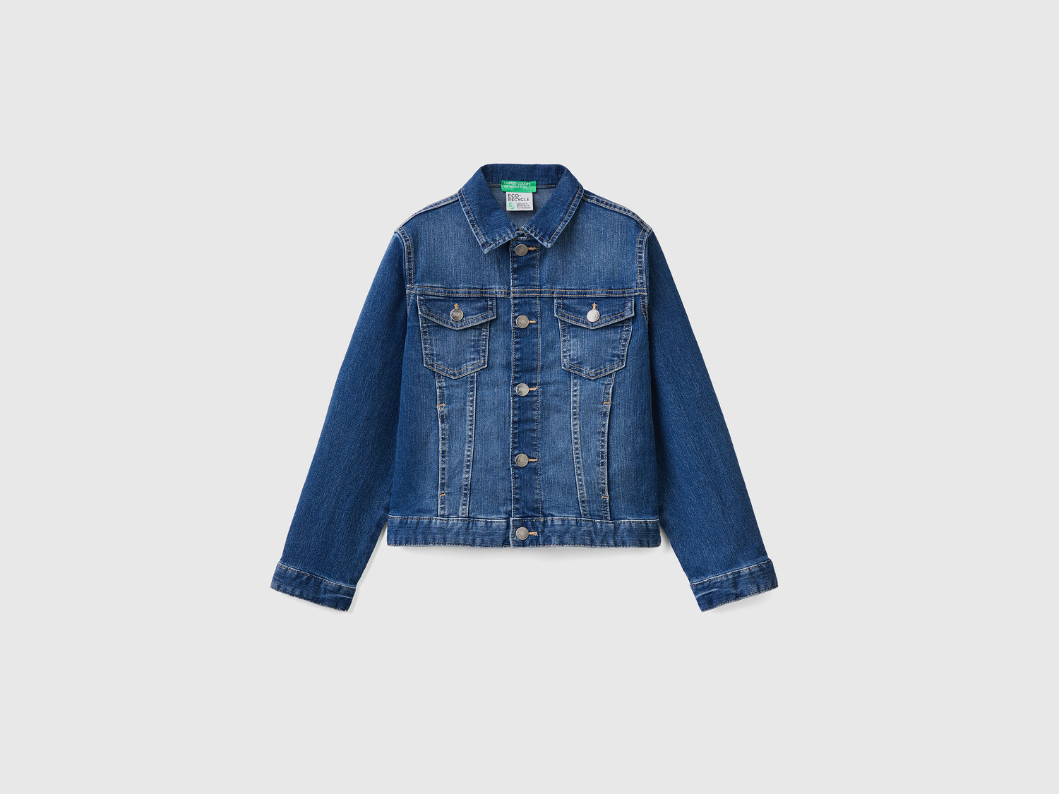 Giubbino in denim da bambino blu scuro | Benetton Outlet
