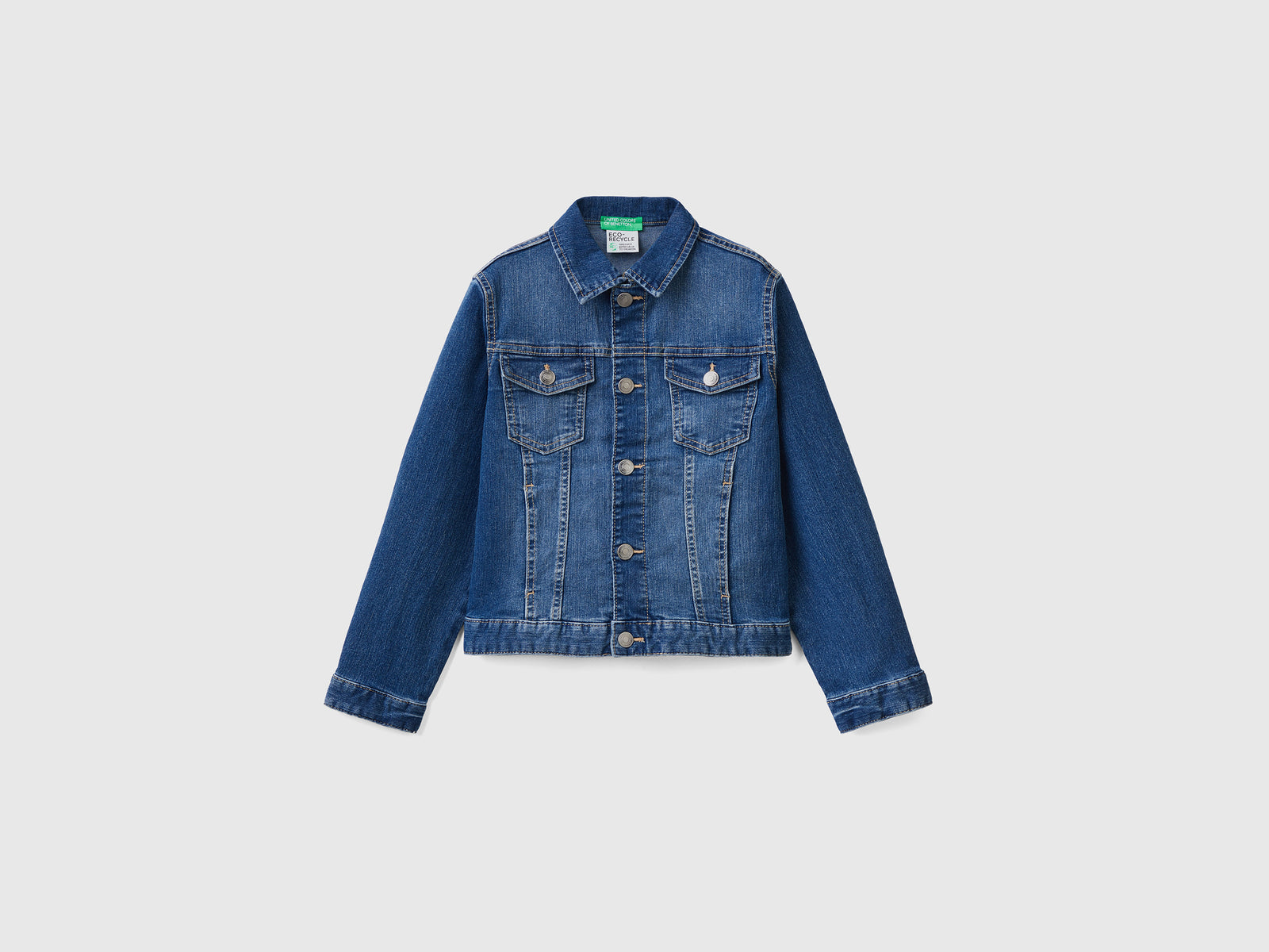 Giubbino in denim da bambino blu scuro | Benetton Outlet