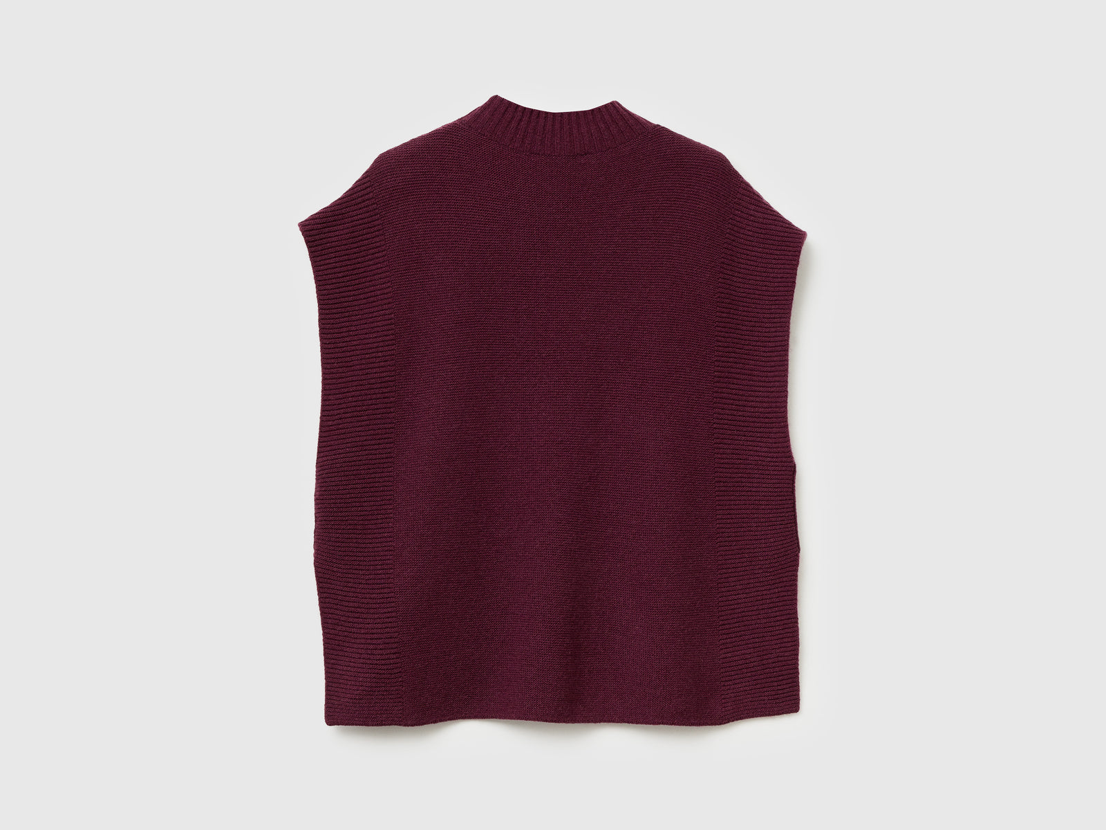 Gilet lupetto in misto lana da donna prugna 2 | Benetton Outlet