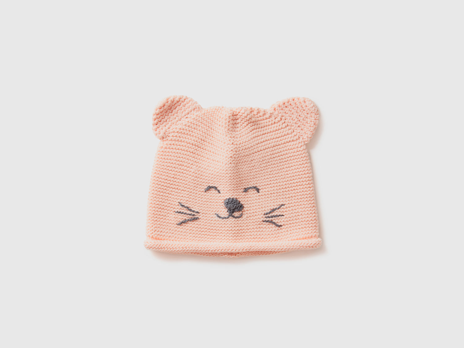 Cappellino crochet con applicazioni da neonato rosa tenue | Benetton Outlet
