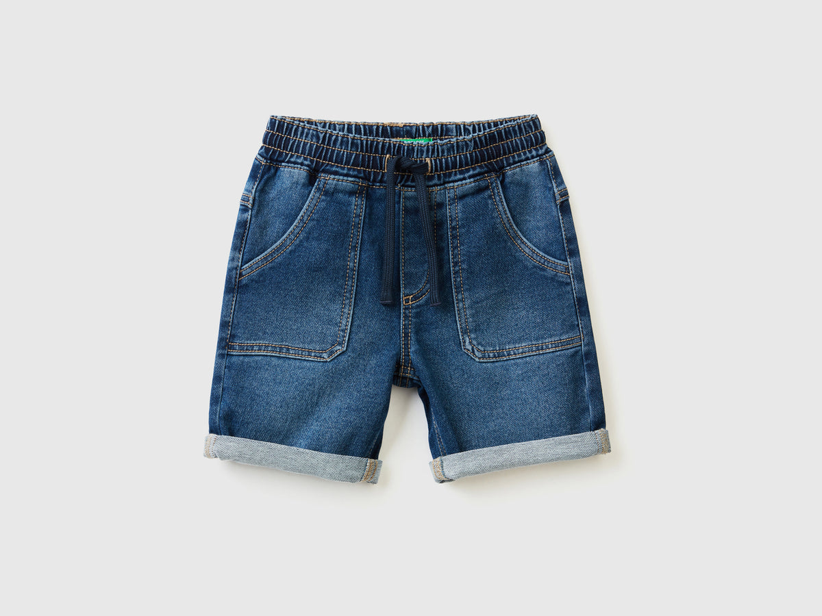 Shorts in denim elasticizzato