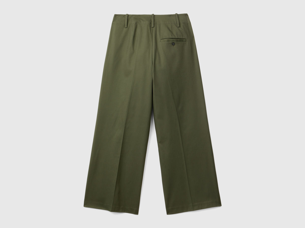 Pantaloni con gamba dritta in cotone stretch
