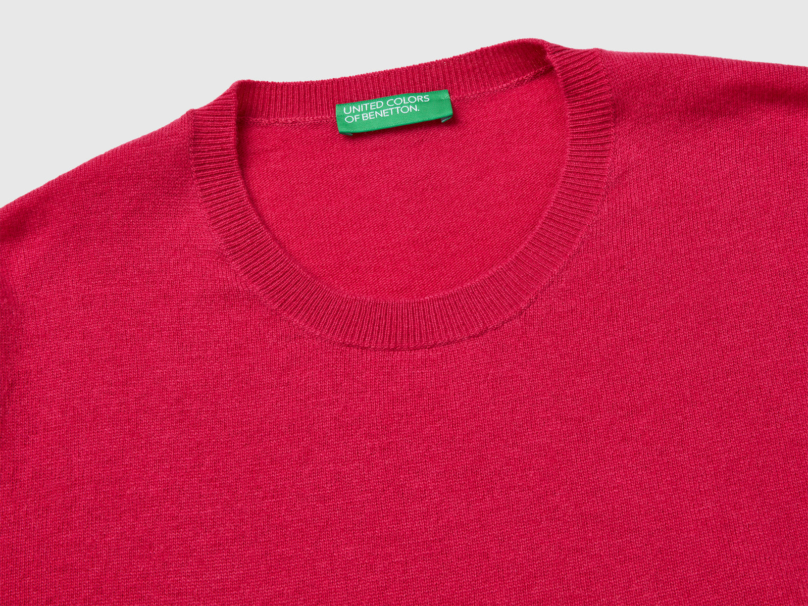 Maglia relaxed fit in pura lana Merino da donna ciclamino 3 | Benetton Outlet
