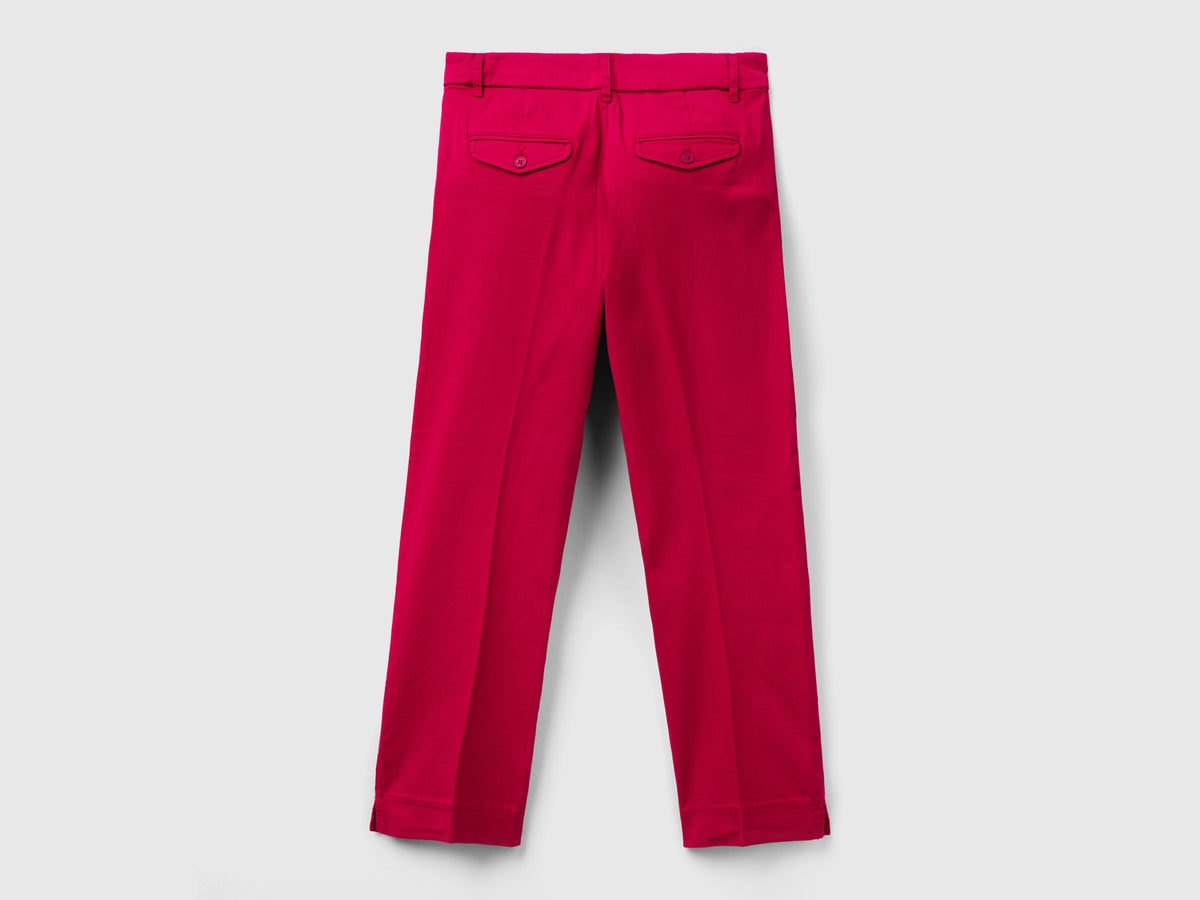 Chino cropped in cotone stretch