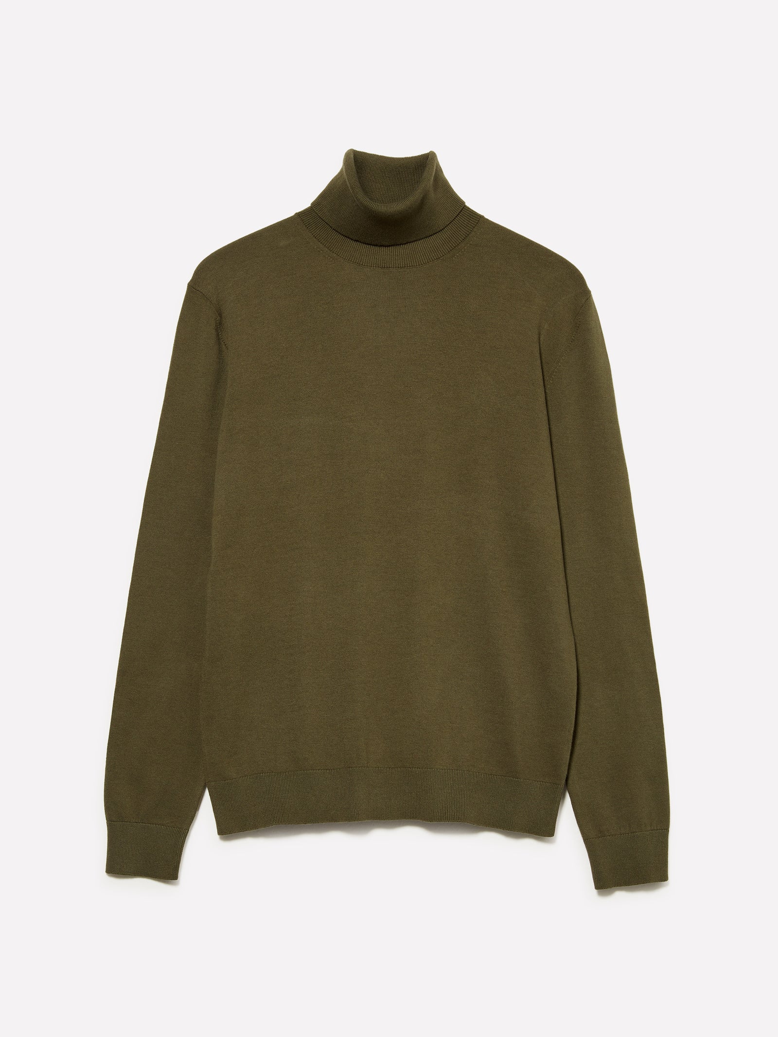 Maglia verde oliva con collo alto da uomo verde militare | Sisley Outlet