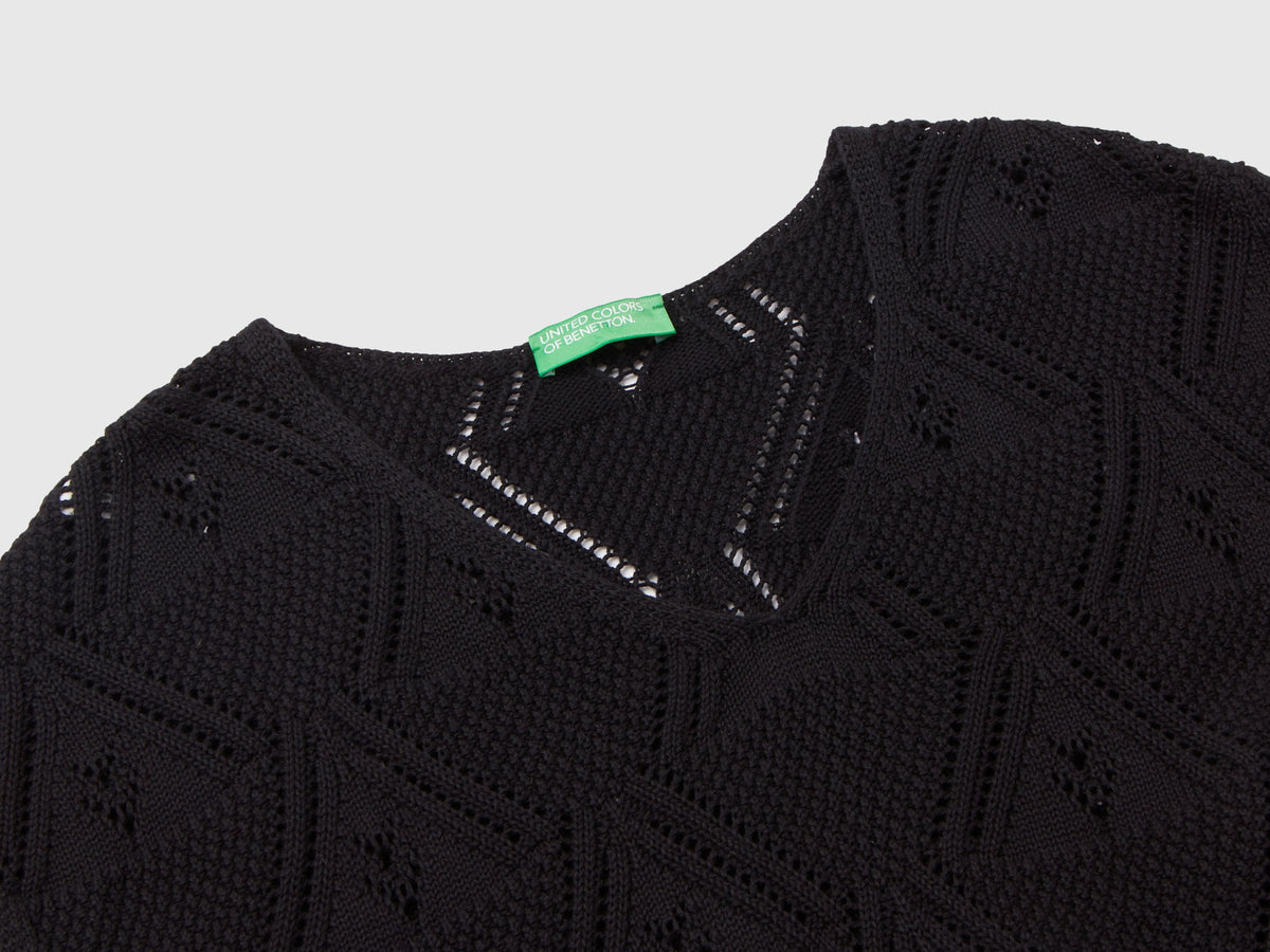Maglia cropped crochet