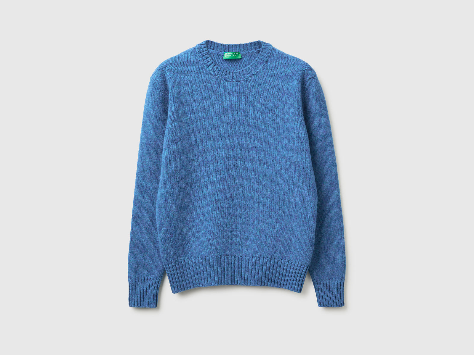 Maglia in pura lana Shetland da donna azzurro | Benetton Outlet