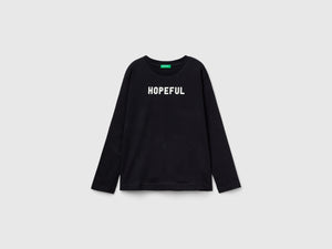 T-shirt con stampa slogan