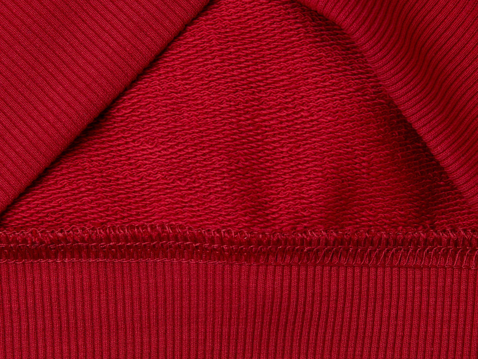 Felpa con zip e ricamo logo da bambino rosso 3 | Benetton Outlet