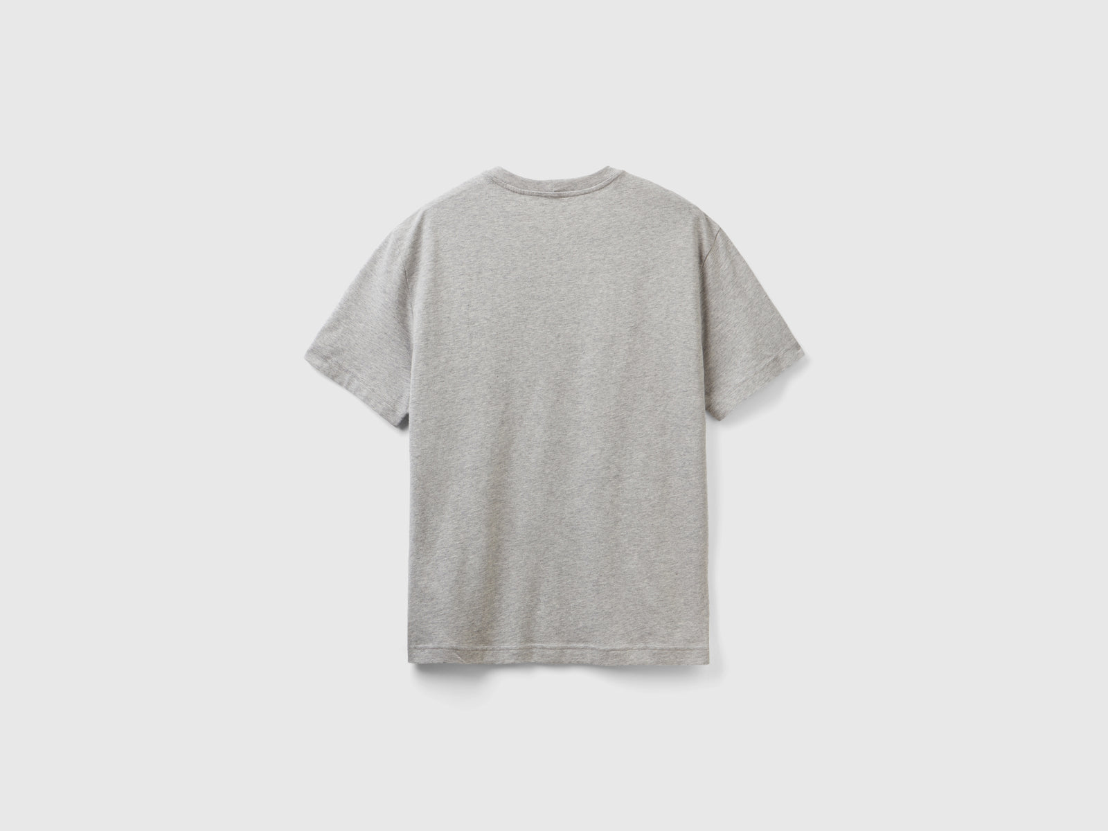 T-shirt girocollo con stampa da uomo grigio chiaro 2 | Benetton Outlet