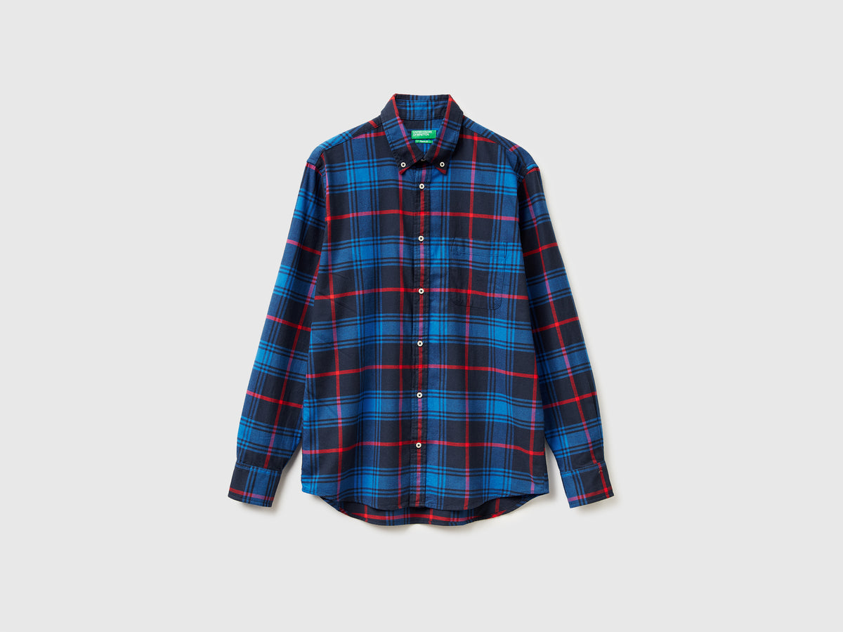Camicia button down in flanella