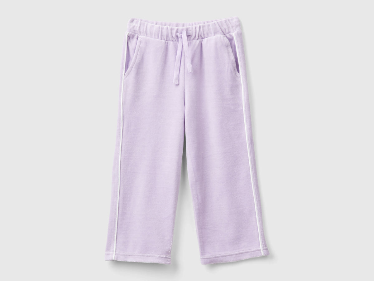 Pantaloni in ciniglia con logo