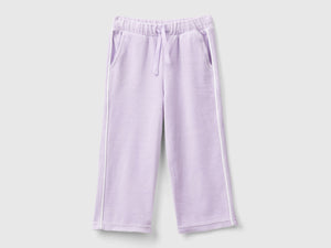 Pantaloni in ciniglia con logo