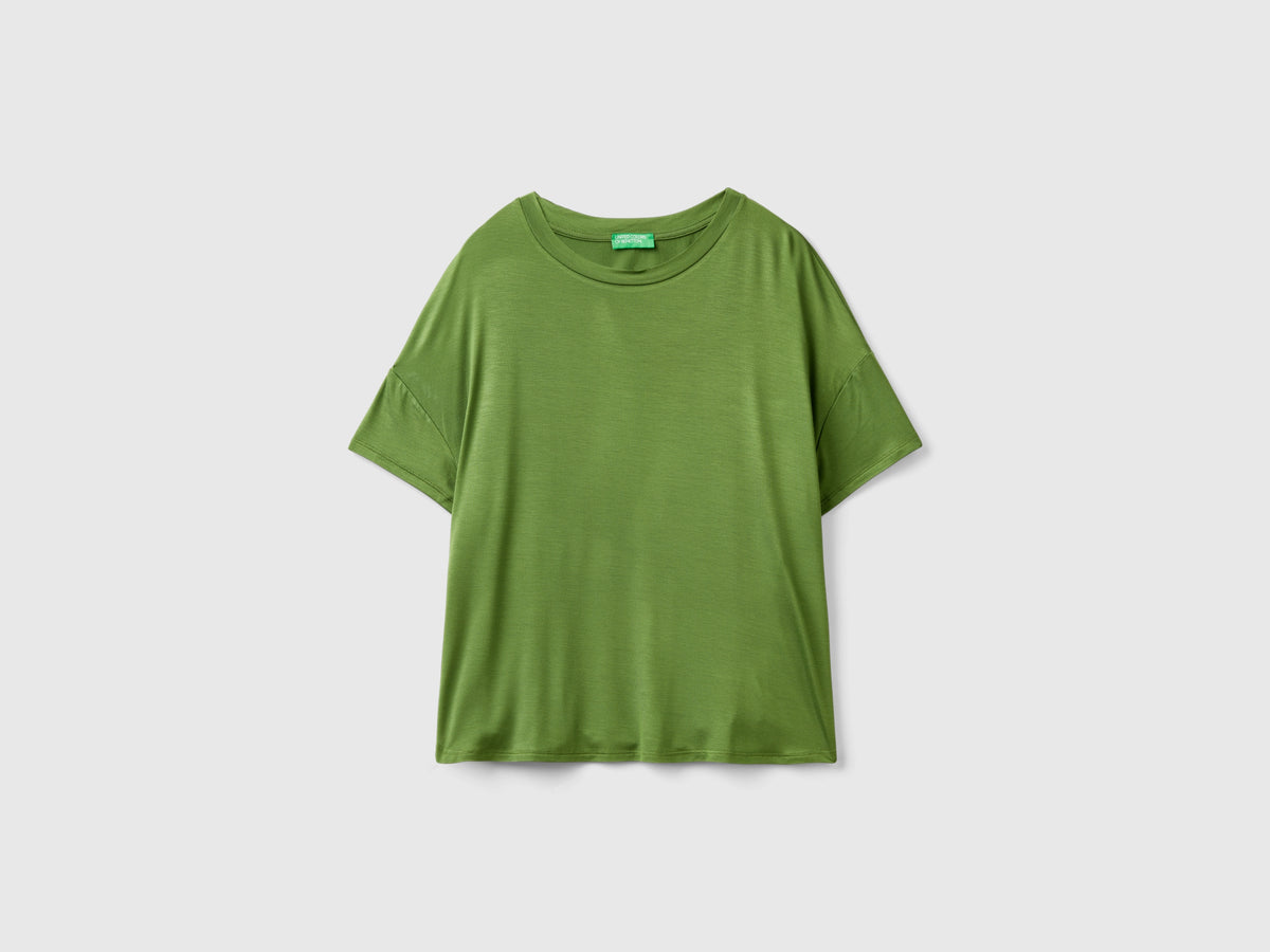 T-shirt in viscosa stretch