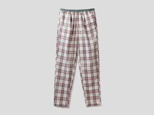 Pantaloni a quadri in flanella