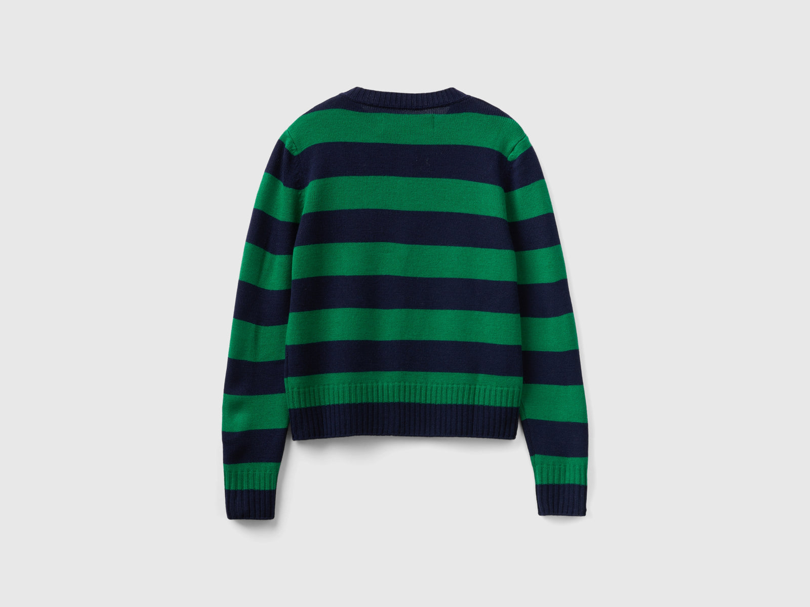 Cardigan a righe bicolor da donna verde 2 | Benetton Outlet