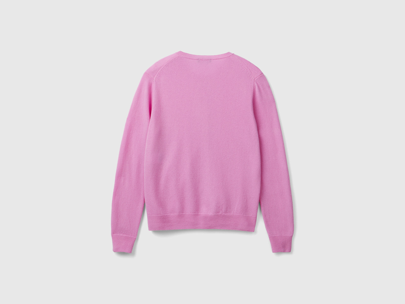 Cardigan girocollo in pura lana Merino da donna lilla 2 | Benetton Outlet