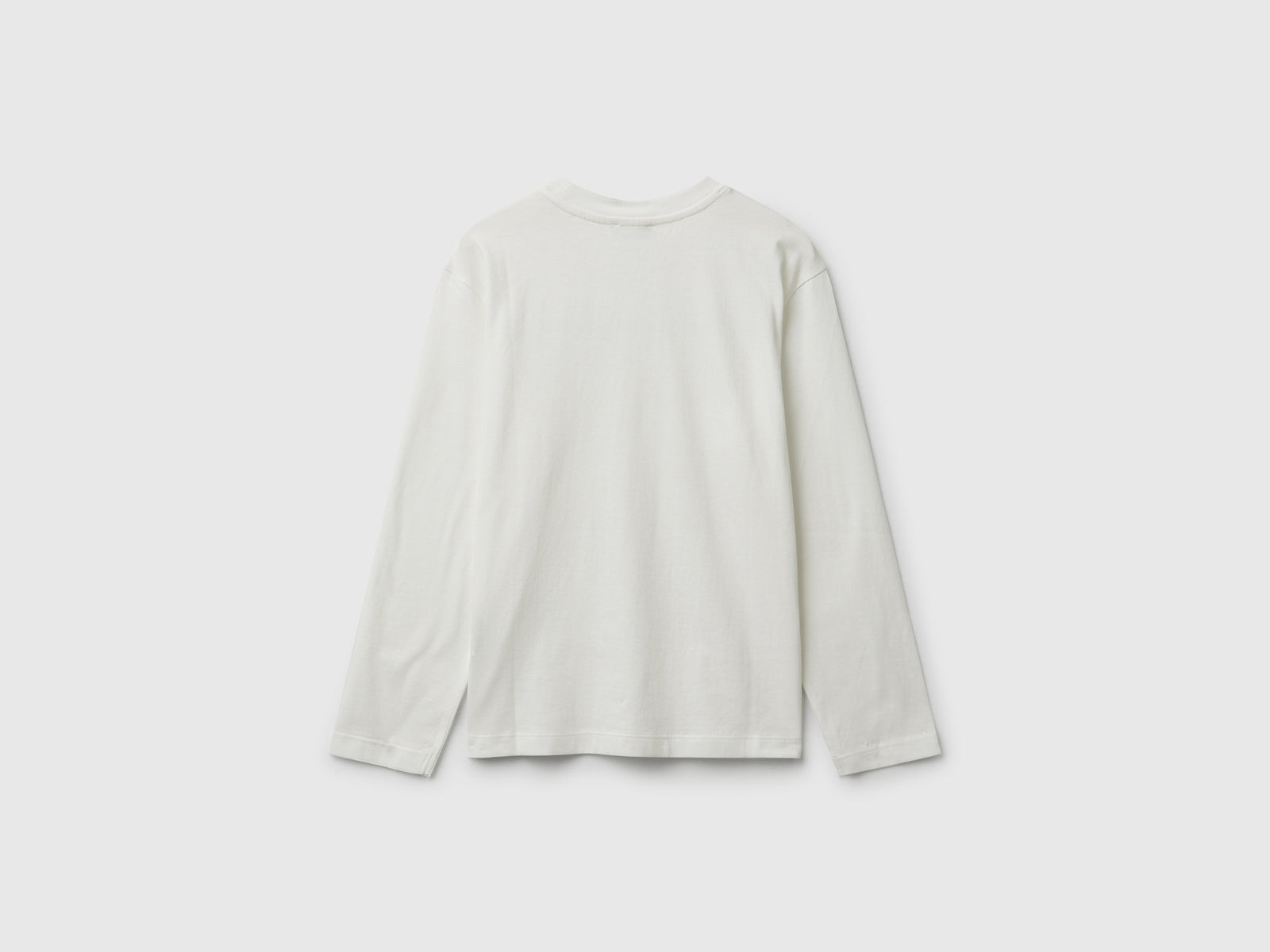 T-shirt in cotone da bambino bianco panna 2 | Benetton Outlet