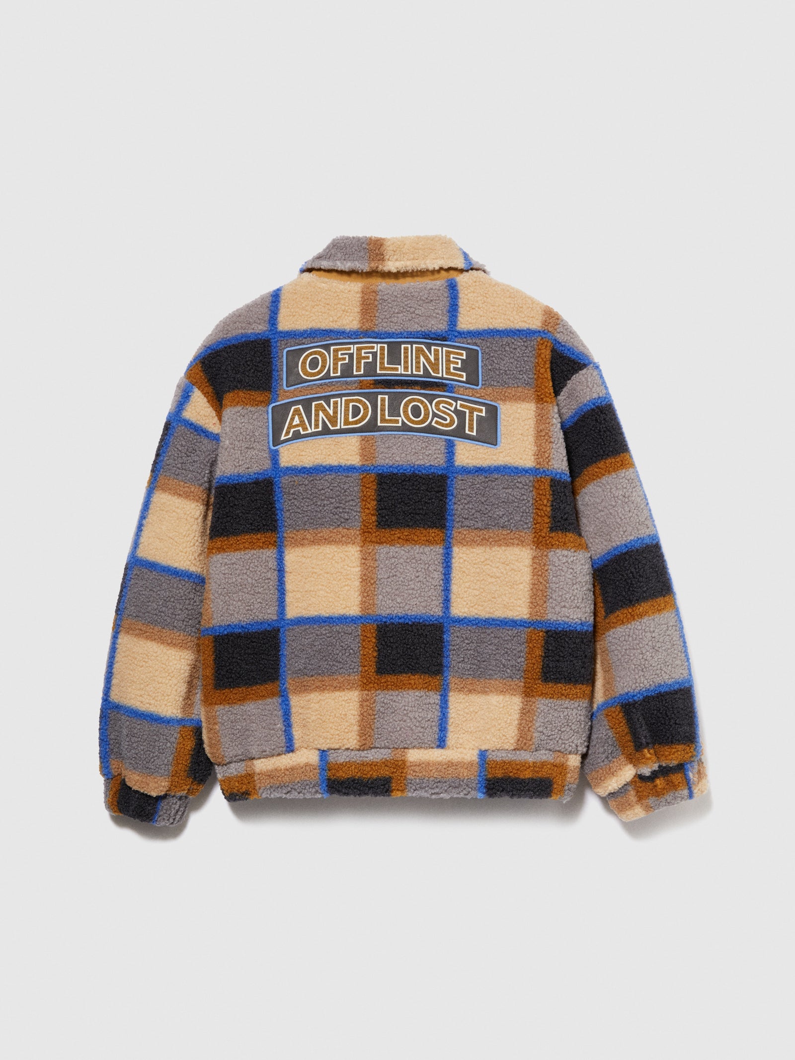 Giubbotto teddy a quadri con ricamo da bambino multi-color 2 | Sisley young Outlet