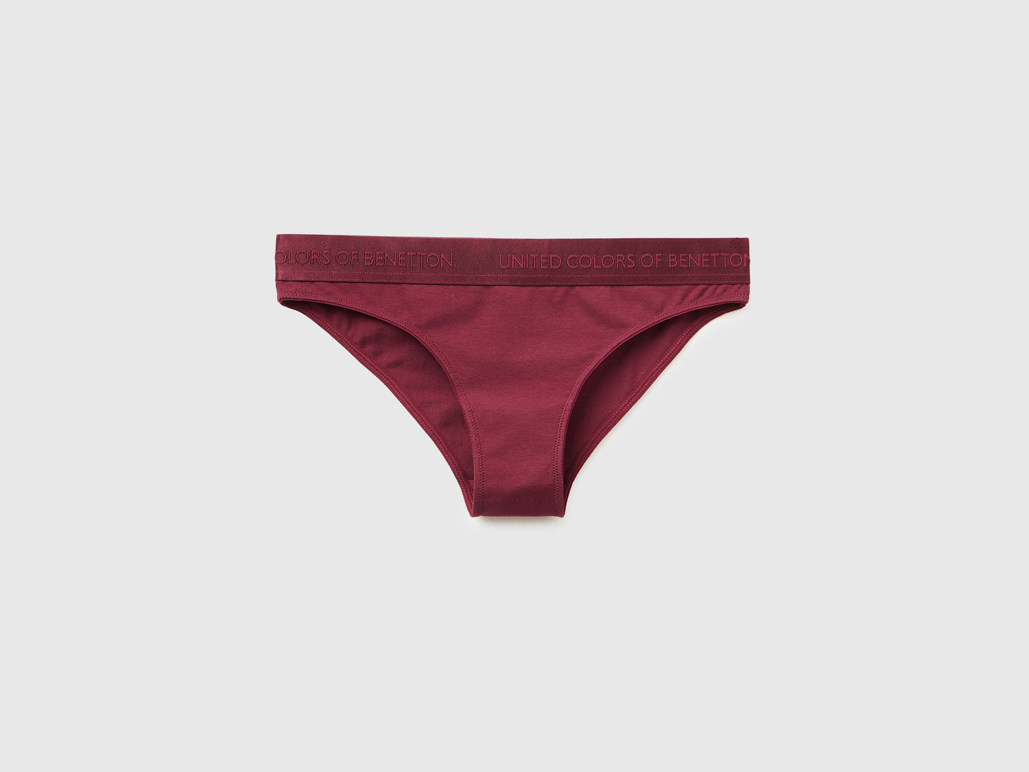 Slip in cotone stretch da donna bordeaux | Benetton Outlet