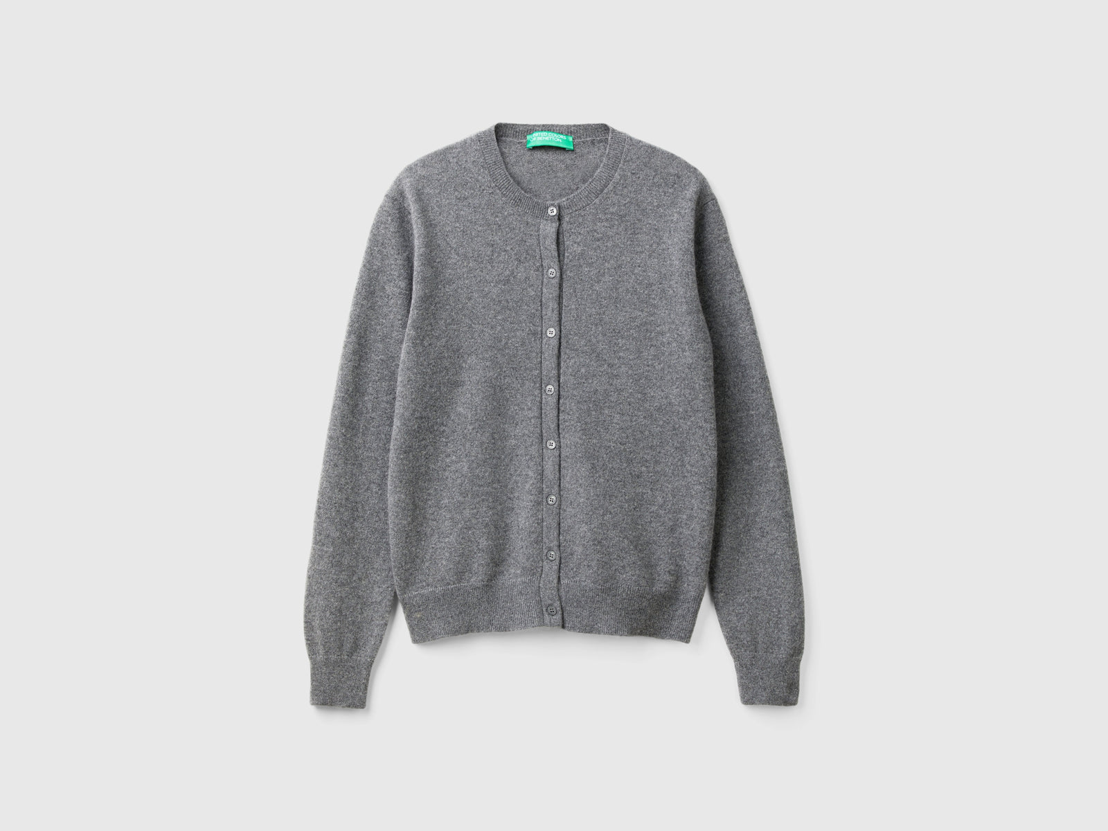 Cárdigan de cachemir puro da donna grigio scuro | Benetton Outlet