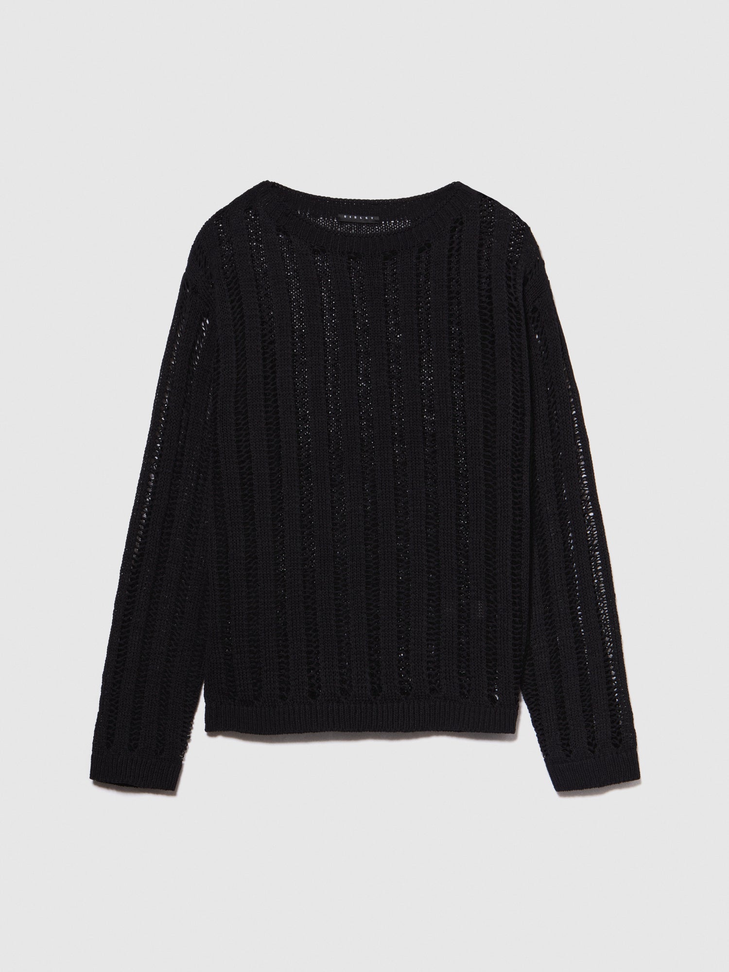 Maglia effetto rigato da donna nero | Sisley Outlet