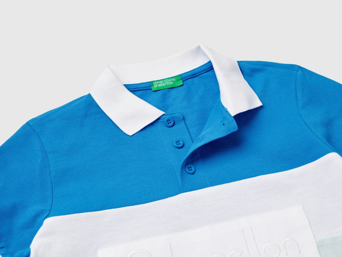 Polo color block in cotone bio