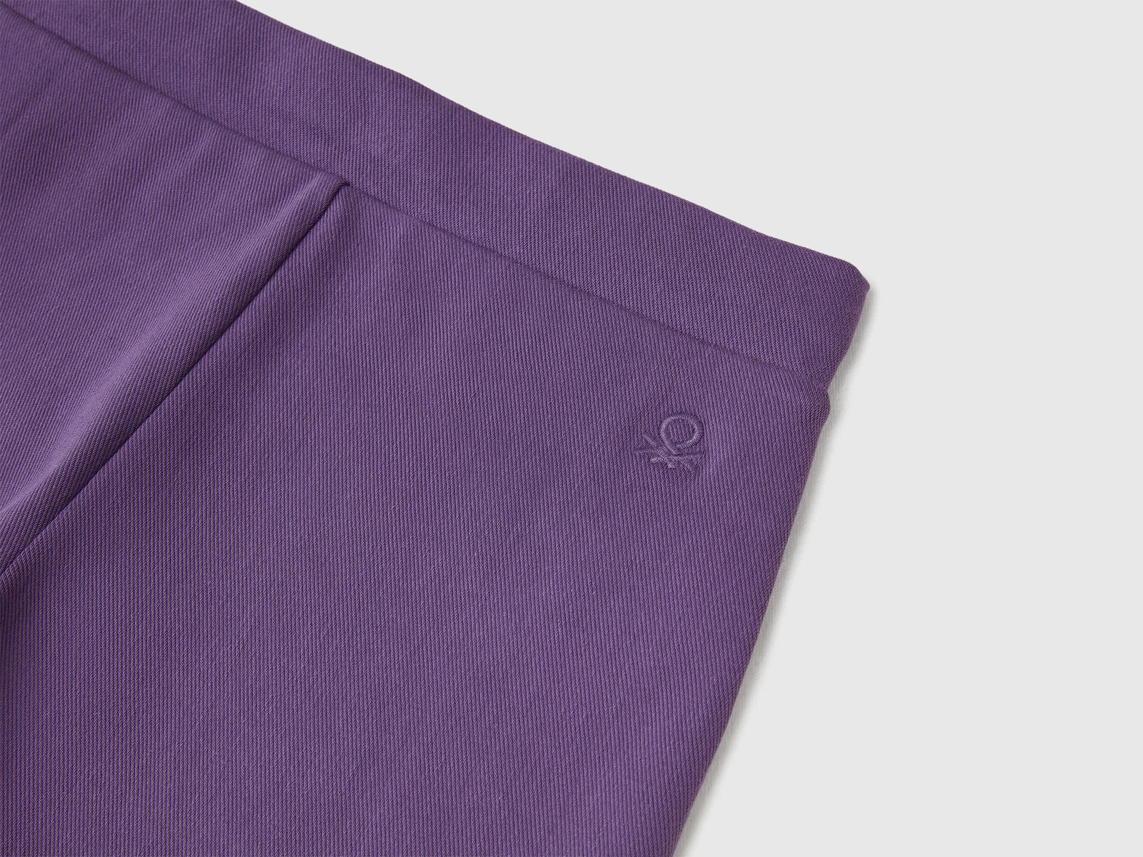 Pantaloni ampi in cotone stretch da bambina viola 3 | Benetton Outlet