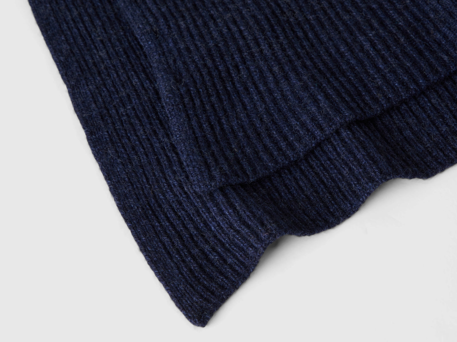Sciarpa in misto lana e cashmere da uomo blu scuro 2 | Benetton Outlet