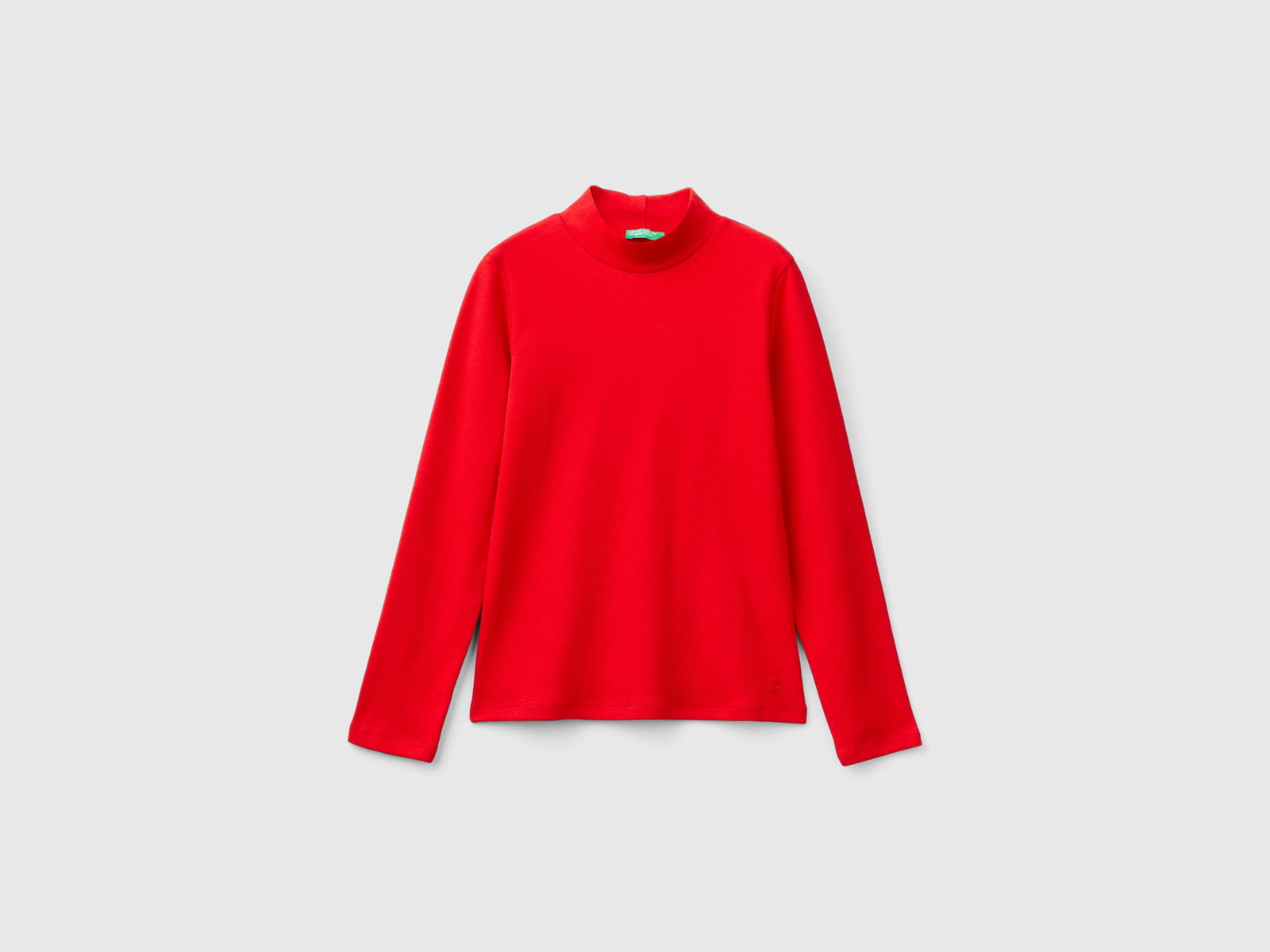 Maglietta in puro cotone biologico da bambina rosso | Benetton Outlet