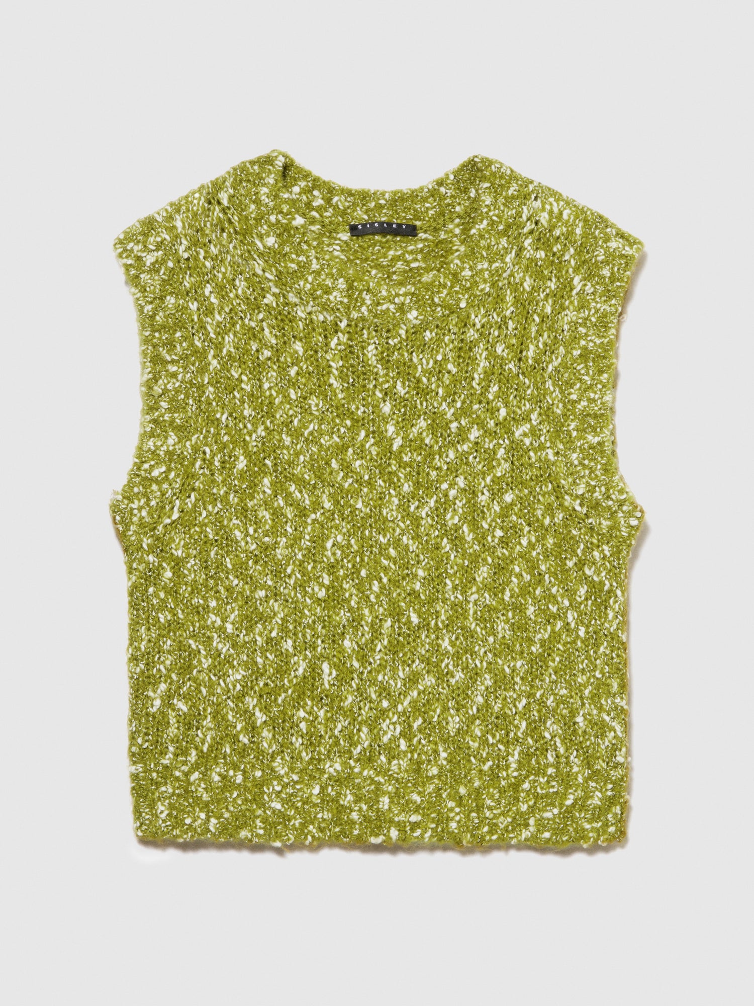 Gilet bouclé da donna verde oliva | Sisley Outlet