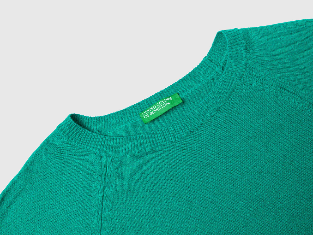 Maglia girocollo acqua in misto lana e cashmere