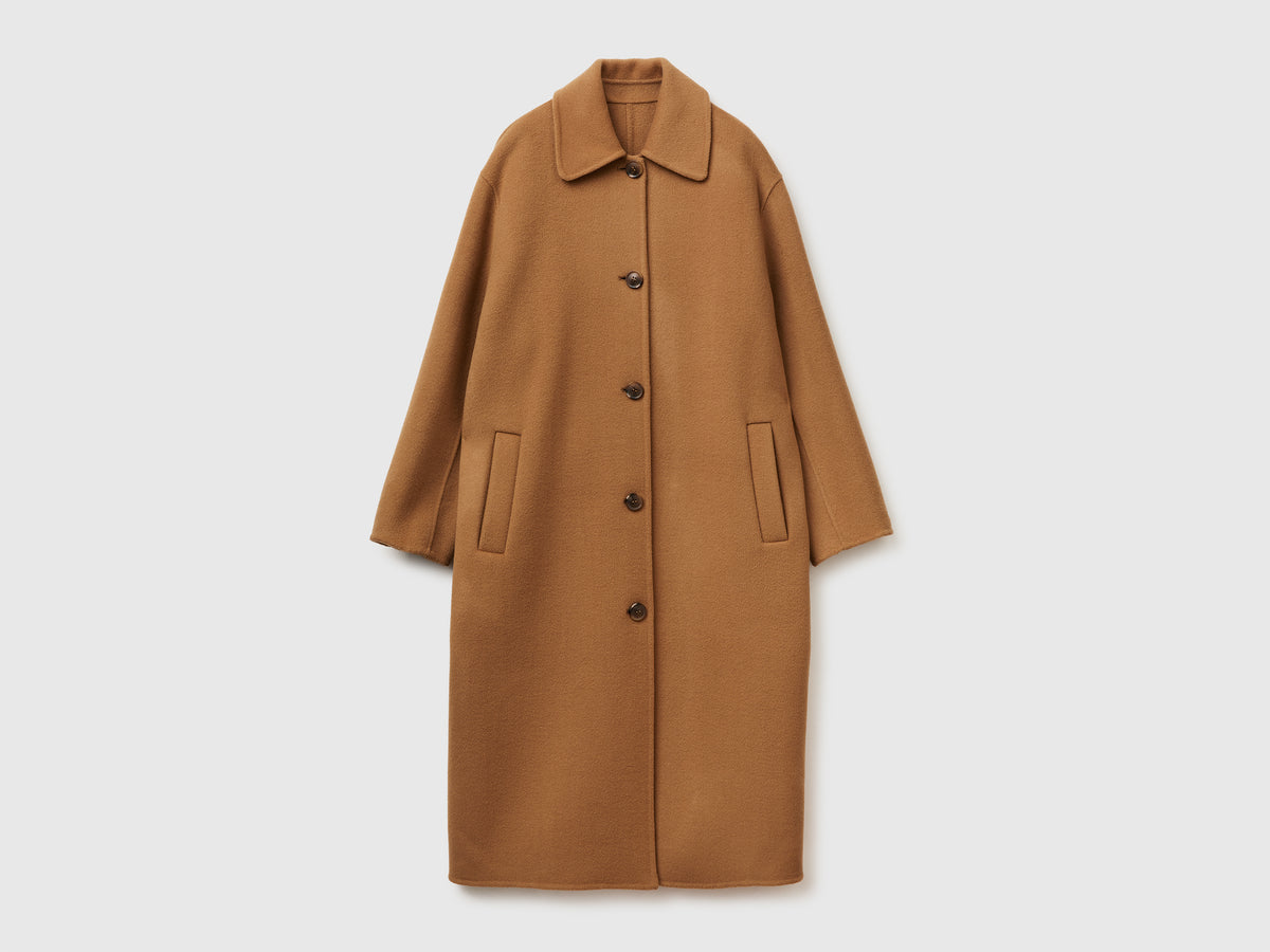 Cappotto lungo 100% lana