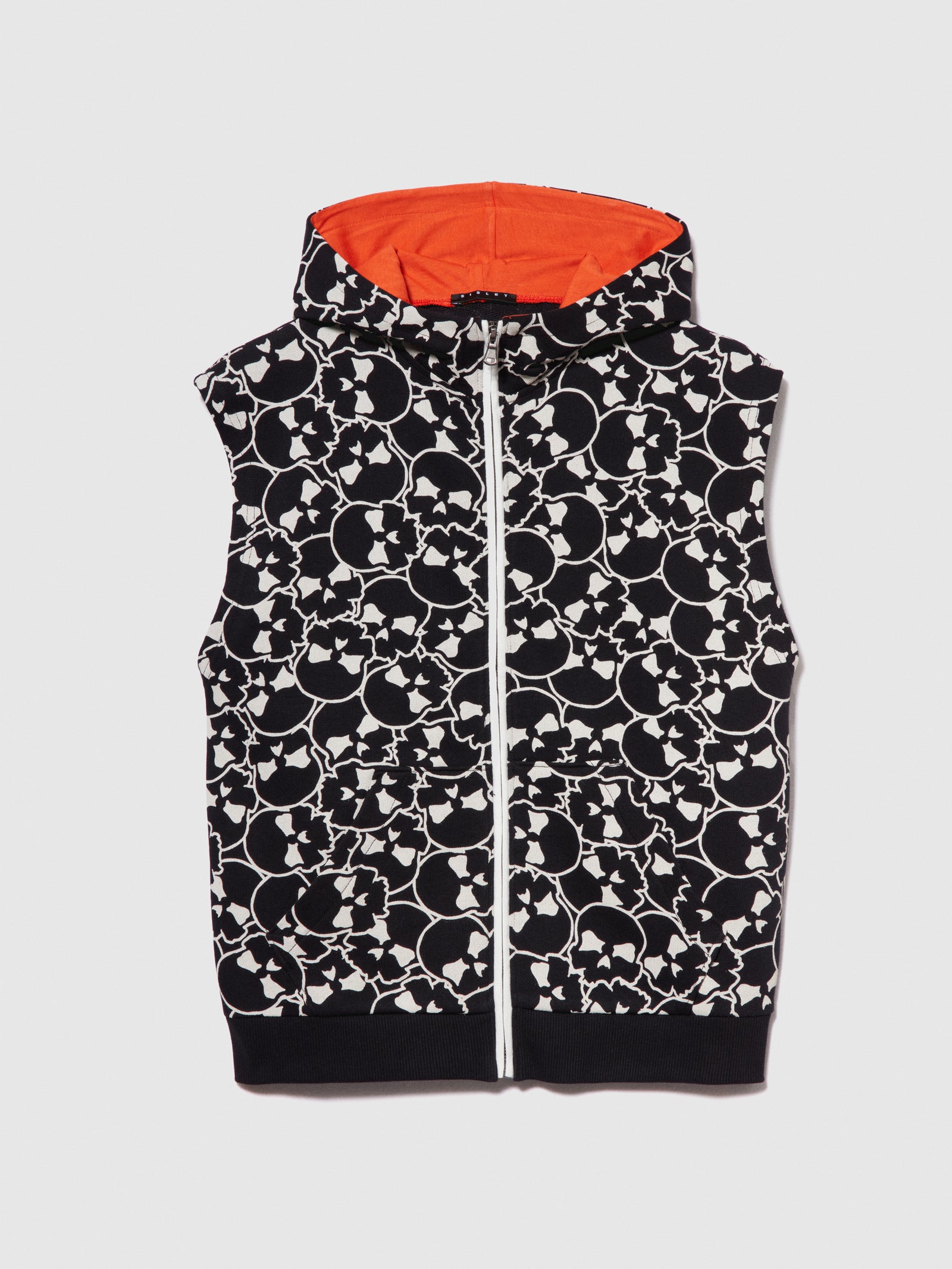 Felpa stampata senza maniche da bambino nero | Sisley young Outlet