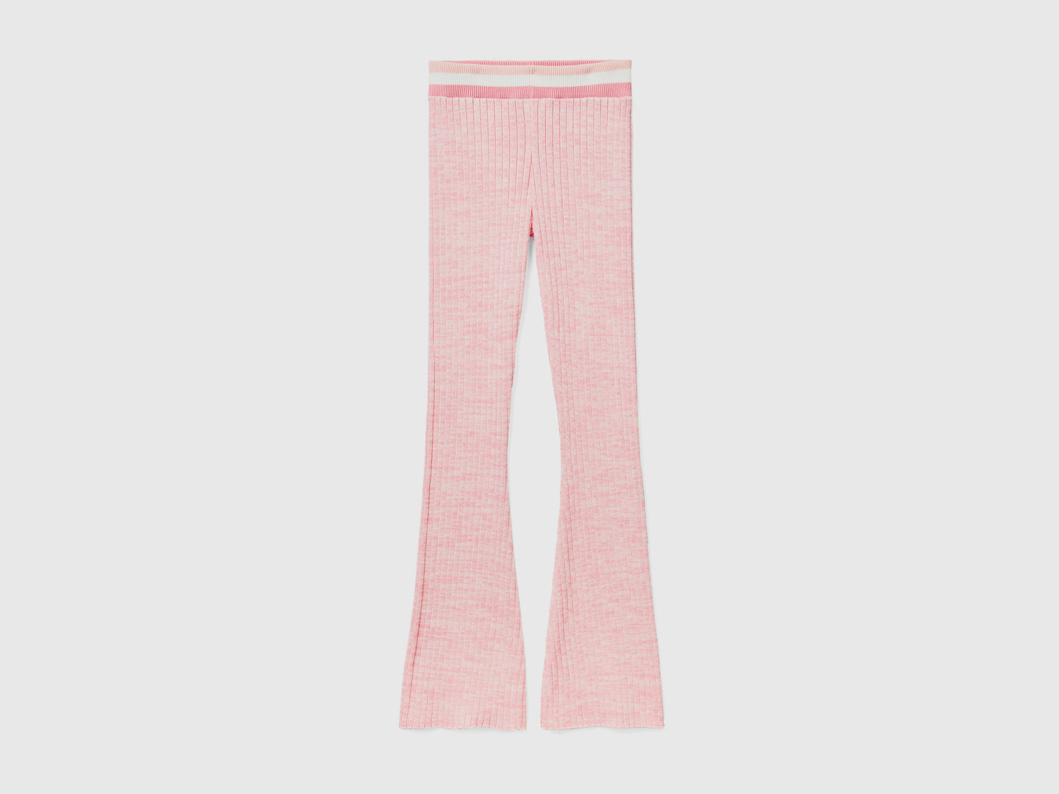 Pantaloni aderenti in maglia da donna rosa | Benetton Outlet