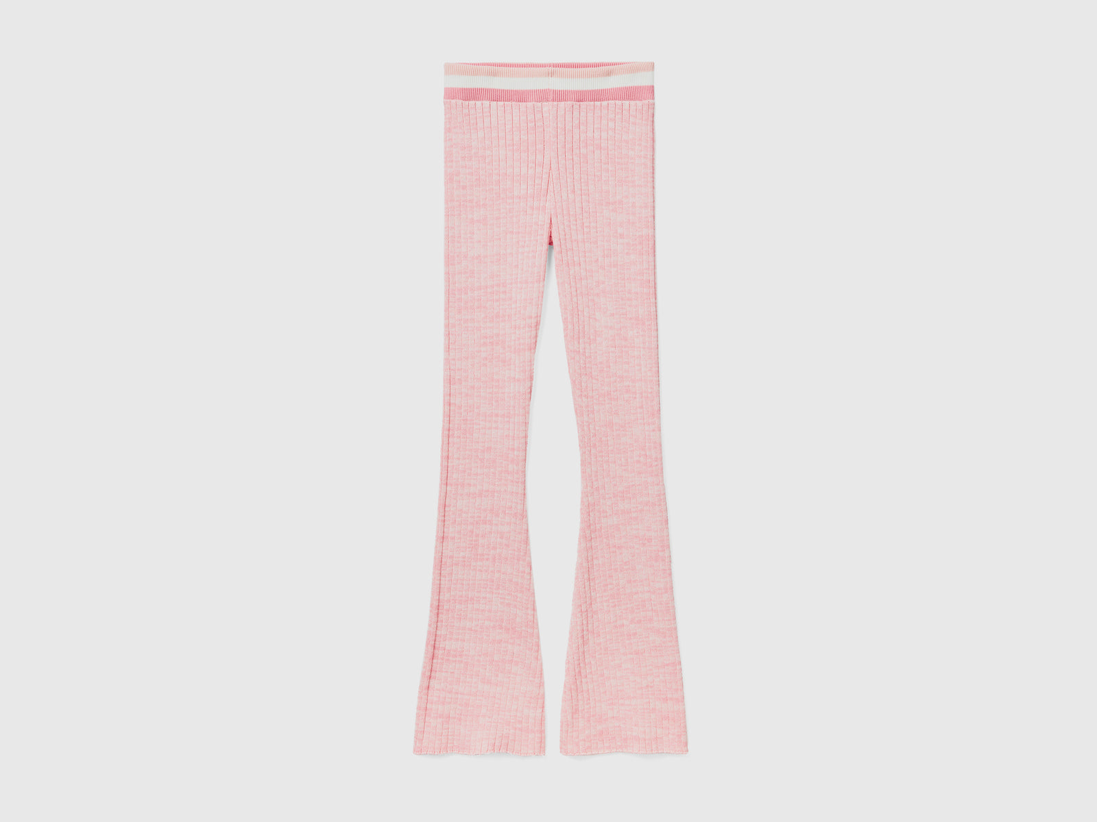Pantaloni aderenti in maglia da donna rosa | Benetton Outlet