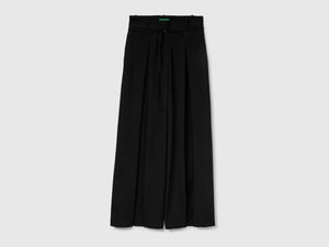 Pantaloni in flanella con cintura