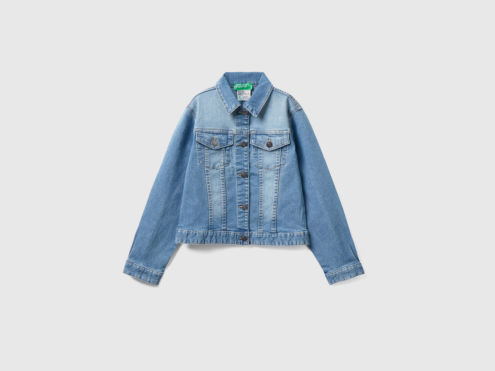 Giubbino di jeans da bambina blu scuro | Benetton Outlet