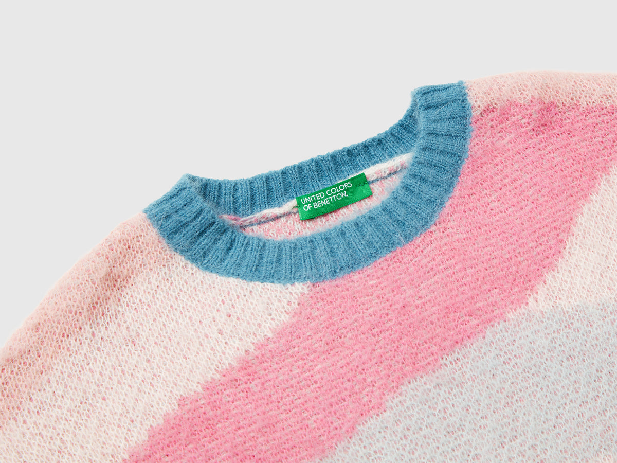 Maglia fantasia in misto lana