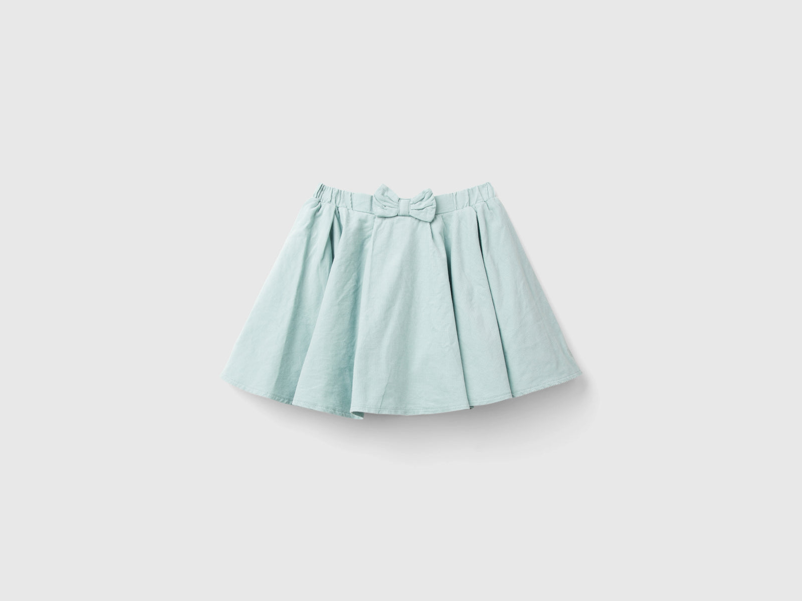 Gonna in velluto da bimba verde acqua | Benetton Outlet