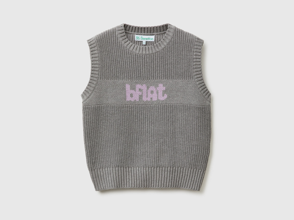 Gilet lavorato con intarsio
