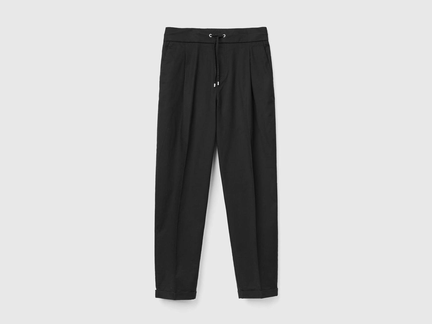 Joggers in cotone elasticizzato da donna nero | Benetton Outlet