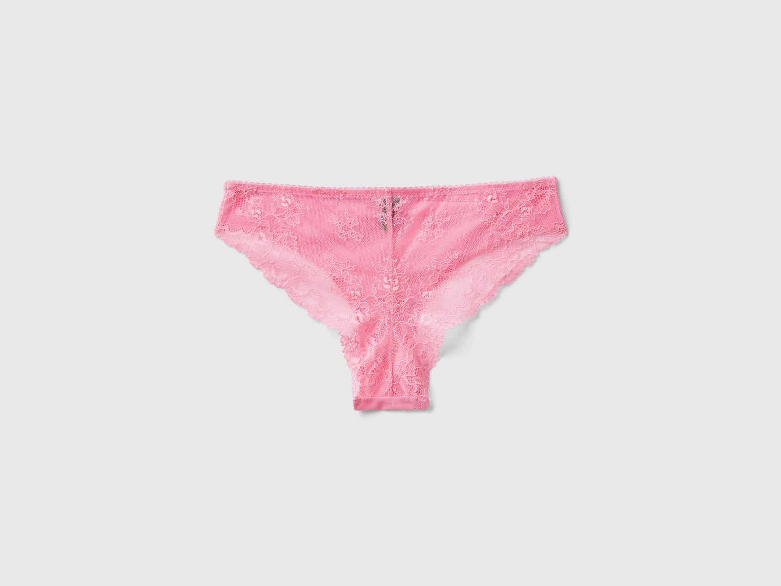 Slip in pizzo e retina da donna rosa 2 | Benetton Outlet